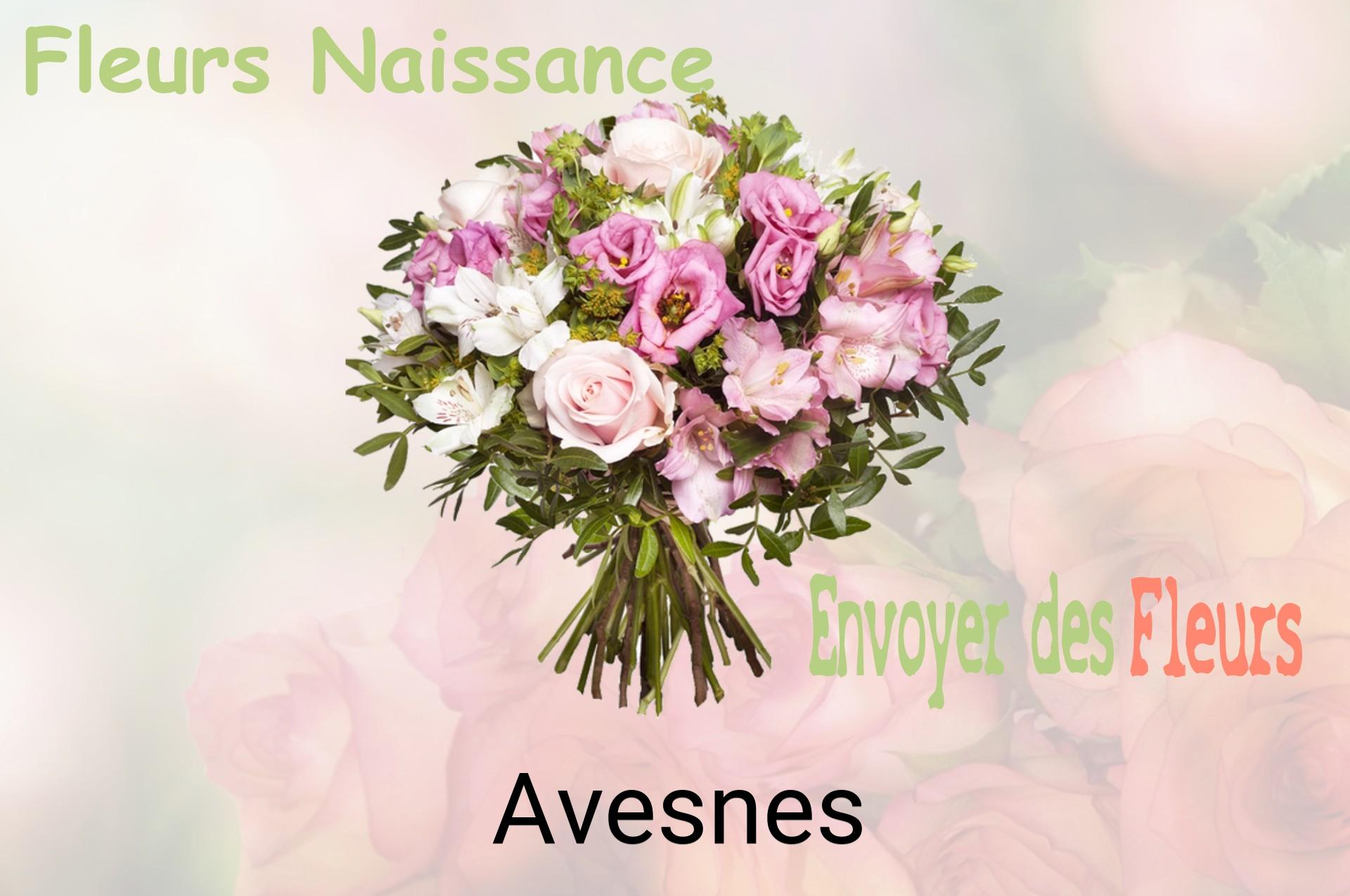 Bouquet de fleurs de naissance livré à Avesnes