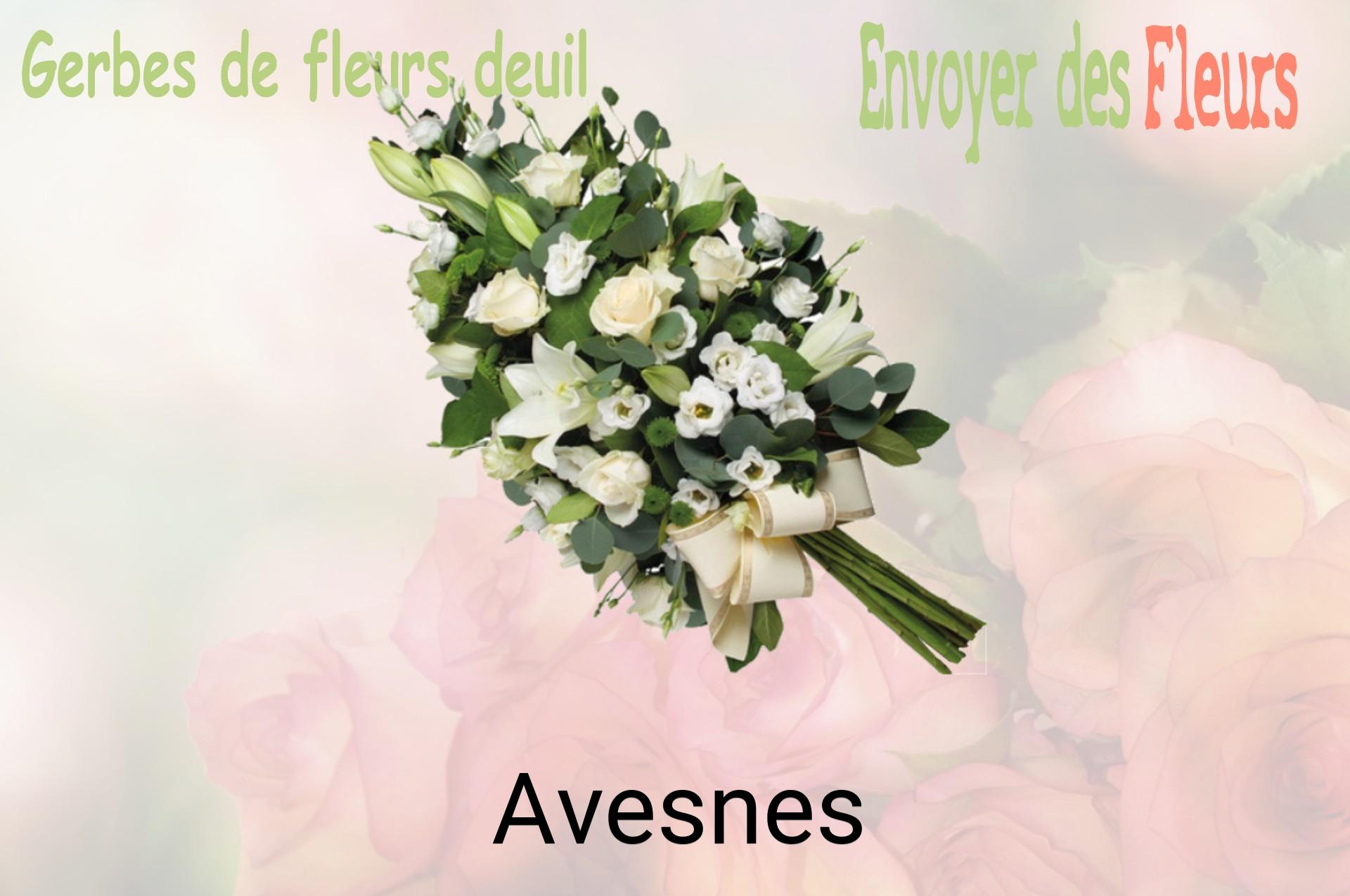 Gerbe de fleurs de deuil livrée à Avesnes